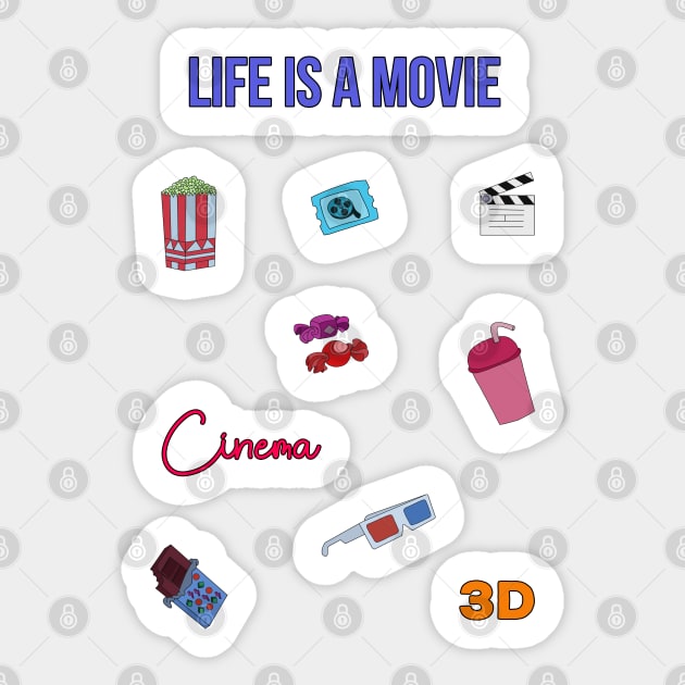 Life is a Movie Sticker by DiegoCarvalho